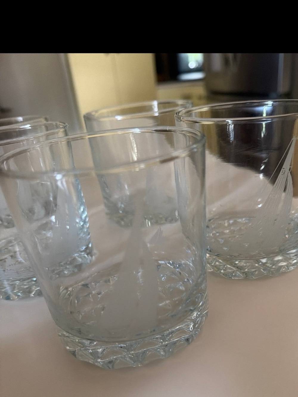 Etched Whiskey Rocks Glasses - Set of 5